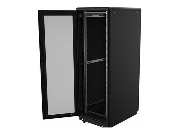 Lanview by Logon - Rack skap - 750 x 1000 mm, soundproof - med 9 kjølevifter, strømdistribusjonsenhet - free-standing - svart, RAL 9005 - 36U - 19"