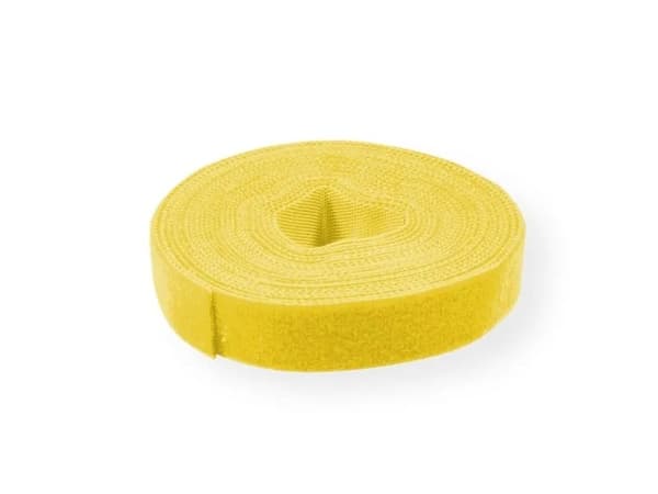 Organizer Value VALUE Taśma rzepowa na rolce, 10 mm, żółta, 25 m