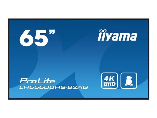 iiyama ProLite LH6560UHS-B2AG - 65" Diagonalklasse (64.5" synlig) LED-bakgrunnsbelyst LCD-skjerm - intelligent skilting - med innebygd mediespiller o Sort