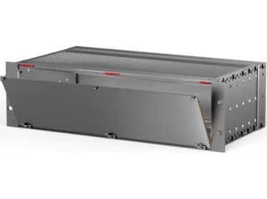 SCHROFF SCHROFF frontpanel, skjermet, hengslet bunn, 3 HU, 84 HU, 2,5 mm, al, anodisert front, ledende bakside