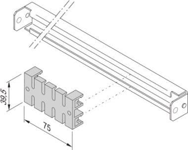SCHROFF SCHROFF C-skinne kabel monteringsskinne
