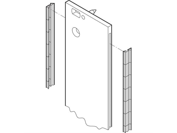 SCHROFF SCHROFF rustfritt stål EMC deksler for frontpanel, 6 HU, 10 stk.