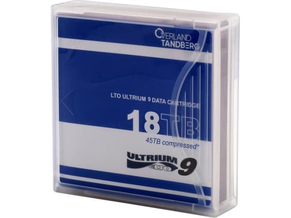 Overland-Tandberg TANDBERG LTO-9 DATA CARTRIDGE 18/45TB PRE-LABELED 5-PACK, Tomt databånd, LTO, 18 TB, 45 TB, 30 år, 102 mm