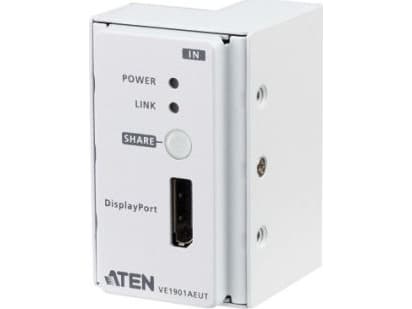 ATEN VE1901AEUT, 4096 x 2160 piksler, AV-sender, 60 m, Koblet med ledninger (ikke trådløs), Hvit, HDCP