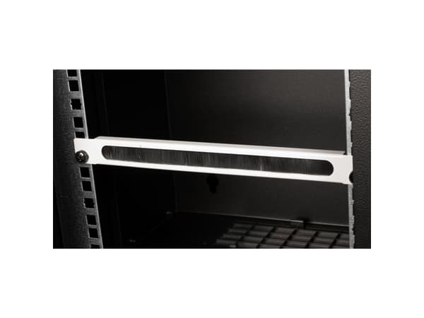 ROLINE 10 Zoll Kabelzuführung mit Bürstenleiste 0.5 HE grau, Kabelkanal, Grå, Stål, 0.5U, 25,4 cm (10"), 450 mm