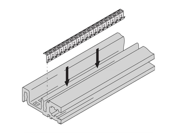 SCHROFF SCHROFF EuropacPRO EMC-skjerming, deksel for horisontal skinne, rustfritt stål, 84 HK, 10 stk.