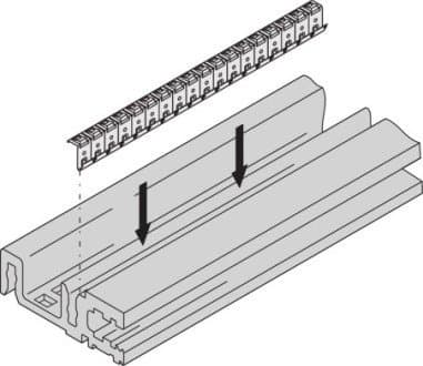 SCHROFF SCHROFF EuropacPRO EMC-skjerming, deksel for horisontal skinne, rustfritt stål, 84 HK, 10 stk.