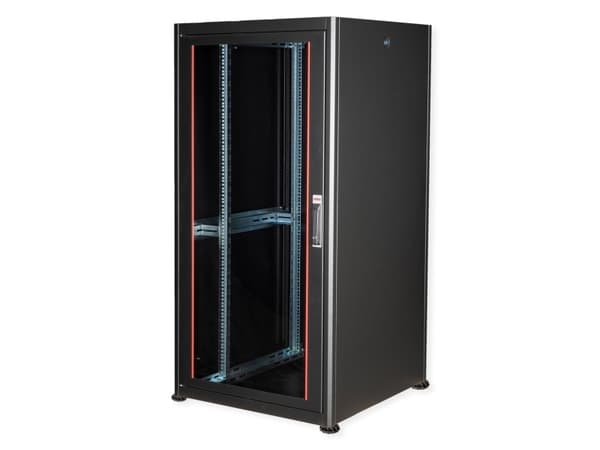 ROLINE 26.21.0208, Fristående rack, 32U, 600 kg, Kuggskenor, Justerbara fötter, 77 kg