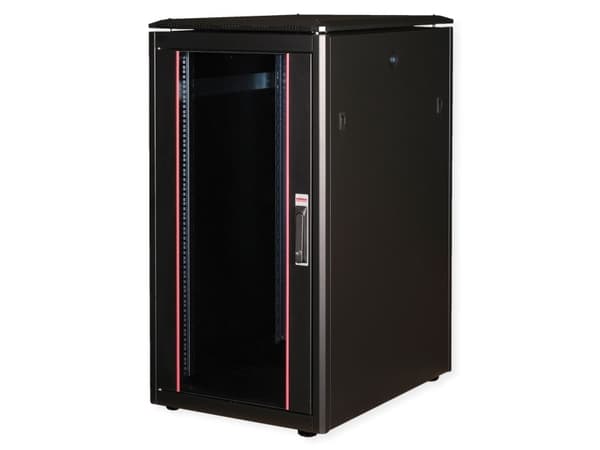 ROLINE 26.21.0219, Fristående rack, 22U, 600 kg, Kuggskenor, Justerbara fötter, 58,6 kg