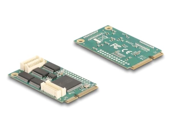 Delock - Seriell adapter - PCIe 1.2 Full Mini Card lav profil - RS-232 x 4