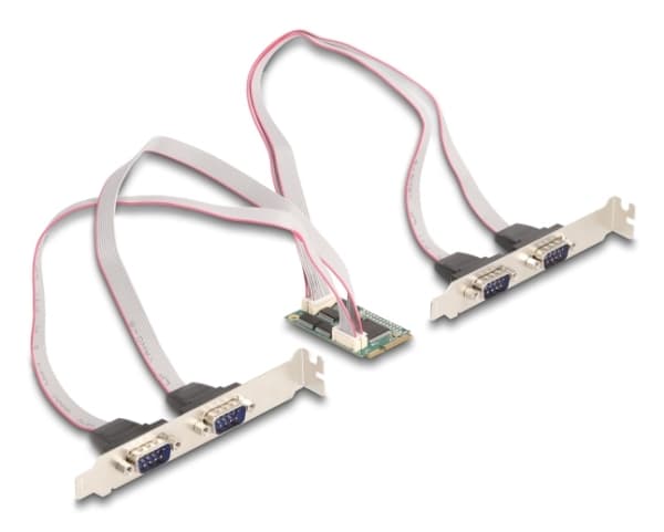 Delock - Seriell adapter - PCIe 1.2 Full Mini Card lav profil - RS-232 x 4