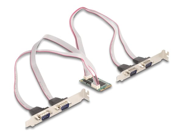 Delock - Seriell adapter - PCIe 1.2 Full Mini Card lav profil - RS-232 x 4