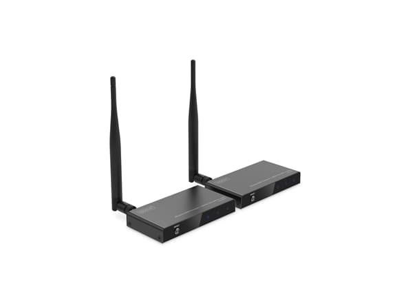 Digitus Wireless HDMI Extender / Splitter Set (100 m, 1x4), 1920 x 1080 pixels, AV transmitter & receiver, 100 m, Wireless, Black, HDCP