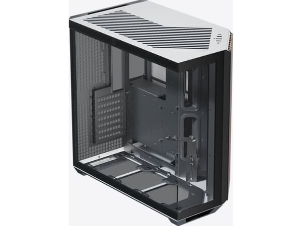 APNX V1 PC-fodral, midi-torn, ATX, härdat glas - trä, svart / vitt