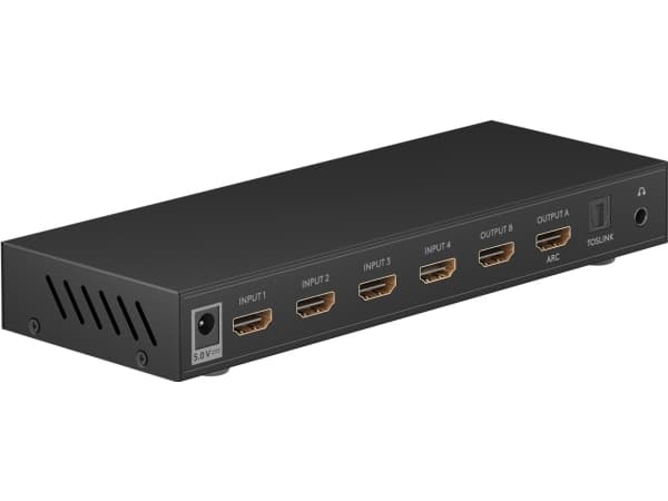 Goobay HDMI-matrisomkopplare 4 till 2 (4K @ 30 Hz)