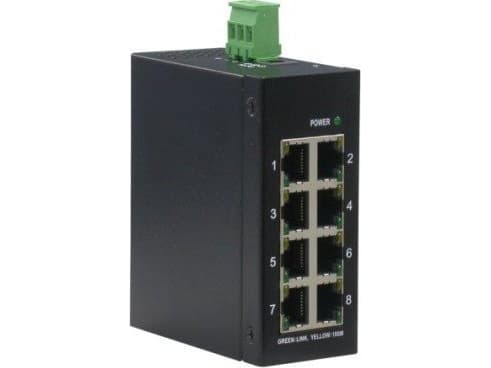 ROLINE Industrial Switch, 8x RJ-45, unmanaged, Full duplex