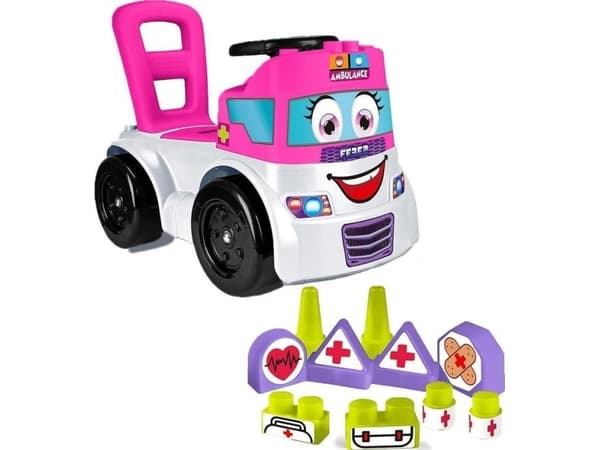 FEBER Motofeber Blocks Ambulance, 2 År, 4 hjul, Rosa, Vit