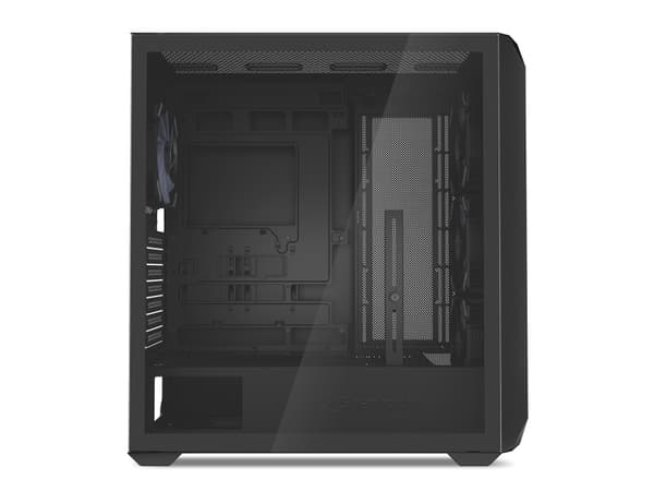 Sharkoon AK3 RGB, Midi Tower, PC, Sort, ATX, Micro ATX, Mini-ITX, Multi, PC-kabinettvifte