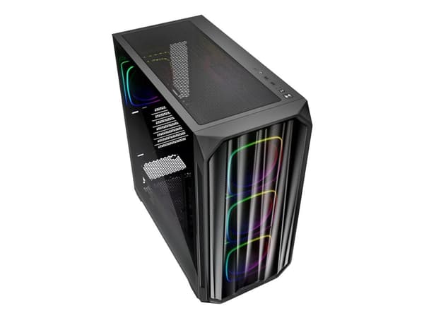 Sharkoon AK5M RGB, Midi Tower, PC, Svart, ATX, micro ATX, Mini-ITX, Multi, Fall fläktar