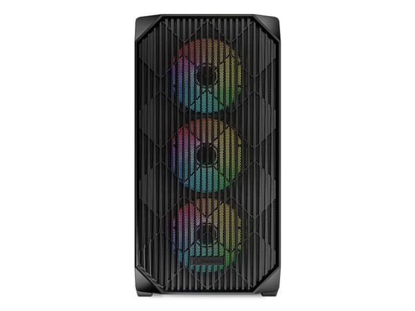 Sharkoon MK3 RGB, Micro Tower, PC, Sort, Micro ATX, Mini-ITX, Multi, PC-kabinettvifte