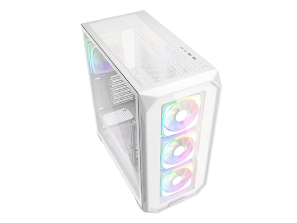Sharkoon AK5G RGB, Midi Tower, PC, Hvit, ATX, Micro ATX, Mini-ITX, Multi, PC-kabinettvifte