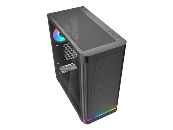 Sharkoon AK4W RGB Strip, Midi Tower, PC, Svart, ATX, micro ATX, Mini-ITX, Metall, Multi