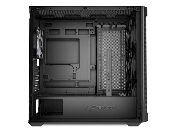 Sharkoon MK4W RGB Strip, Micro Tower, PC, Svart, micro ATX, Mini-ITX, Multi, Fall fläktar, Framsida