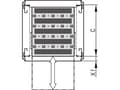 Miniatyrbild 2 av 2: SCHROFF Varistar 19'' Legbord, teleskopisk, 30 kg, RAL 7021, 600W 600D