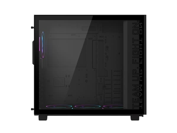 AORUS C400 GLASS - Keskitorni - ATX - sivupaneeli ikkunalla (karkaistu lasi) - ei virtalähdettä (ATX) - musta - USB/ääni