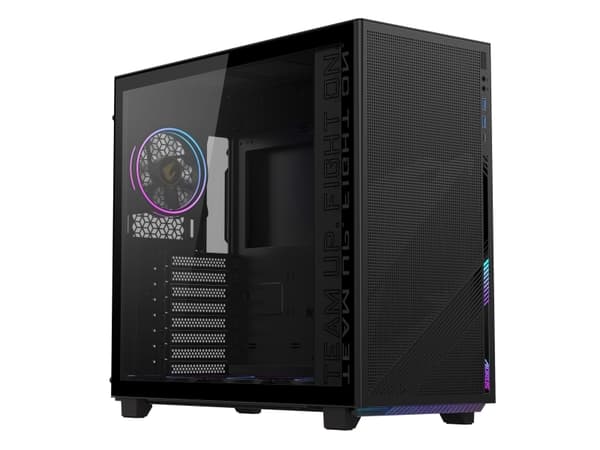 AORUS C400 GLASS - Keskitorni - ATX - sivupaneeli ikkunalla (karkaistu lasi) - ei virtalähdettä (ATX) - musta - USB/ääni