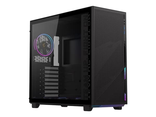 AORUS C400 GLASS - Keskitorni - ATX - sivupaneeli ikkunalla (karkaistu lasi) - ei virtalähdettä (ATX) - musta - USB/ääni musta