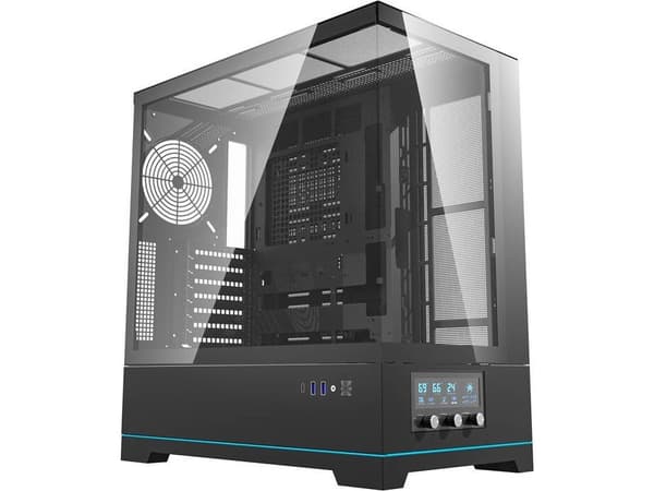 Darkflash DY451 tuulettimeton PC-kotelo (musta)