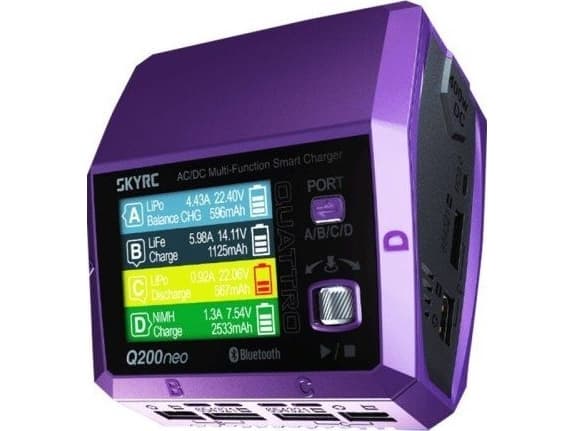 SkyRC Q200 neo, LiPo 1-6s, 10A, 200W, Lithium jern fosfat (LiFePO4), Lithium polymer (LiPo), Lithium-Ion (Li-Ion), Nikkel-Cadmium...
