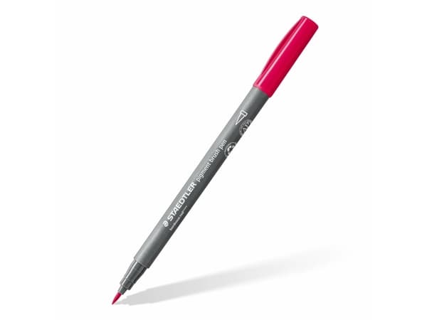 Staedtler Pigment Arts Pen, 60 farger, Flerfarget, Pensel tupp, Rund, Resirkulert plast, Vann-basert blekk