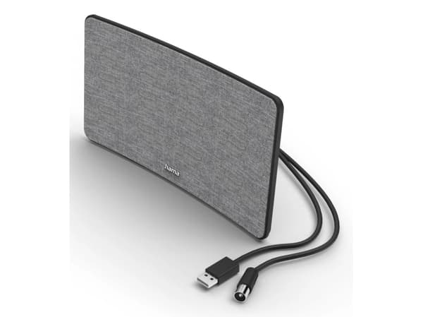 Hama Fabric Design, Innendørs, Sort, Grå, 2 m, 470 - 690 MHz, 2 m, DVB-T, DVB-T2