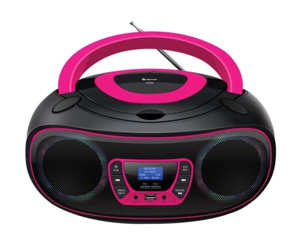 Denver TDB-212P, 1,55 kg, rosa, personlig CD-spiller