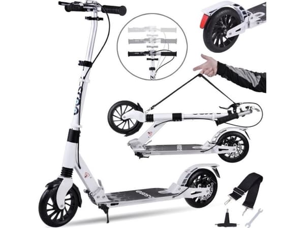 Yokomisiada scooter Stor hopfällbar cityscooter med stötdämpare bromsar SP0785