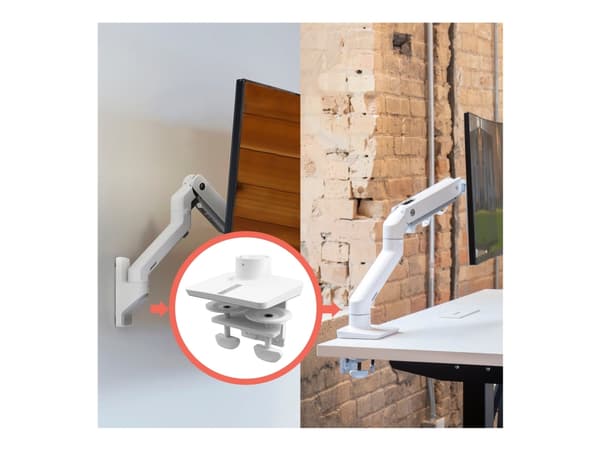 Ergotron HX - Monteringssett (bordklemfeste med base) - hvit - for P/N: 45-693-216