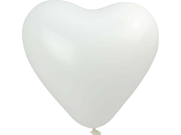 Arpex Hvite hjerteballonger 100 stk