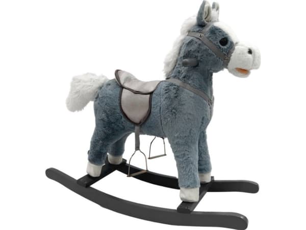 LeanToys Running Horse 74 cm Äänet Harmaa