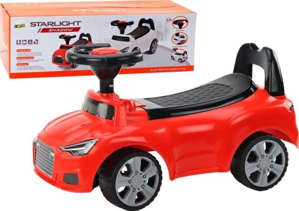LeanToys Car Ratsastusauto selkänojalla QX-3396 Horn Clipboard Punainen