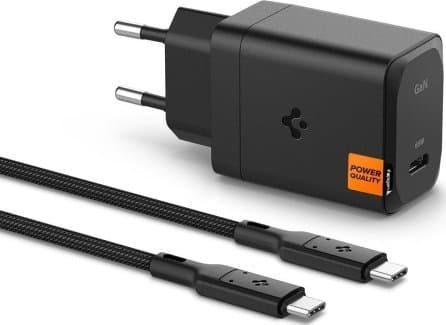 Ładowarka Spigen SPIGEN ARCSTATION PRO GAN-651 1-PORT NETWORK CHARGER 65W + TYPE-C CABLE BLACK