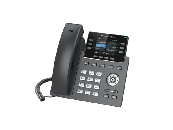 Grandstream GRP2613W - VoIP-telefon med anrops-ID/samtale venter - IEEE 802.11a/b/g/n/ac/ax (Wi-Fi) - 5-veis anropskapasitet - SIP, RTCP, RTP, SRTP -