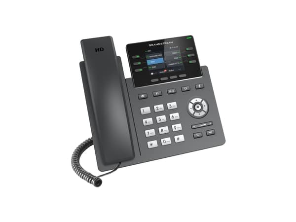 Grandstream GRP2613W - VoIP-telefon med anrops-ID/samtale venter - IEEE 802.11a/b/g/n/ac/ax (Wi-Fi) - 5-veis anropskapasitet - SIP, RTCP, RTP, SRTP -