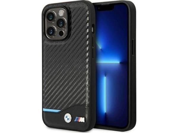 Kotelo BMW BMHMP14L22NBCK iPhone 14 Pro 6,1" musta/musta Carbon MagSafe