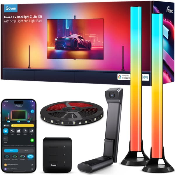 Govee - TV Backlight 3 Lite Kit With Strip Light and Light Bar