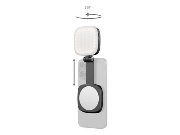 SmallRig 4656, Selfie-lampa, Svart, Akrylnitrilbutadienstyren (ABS), Polykarbonat, Zink, Varje varumärke, 2 År, LED