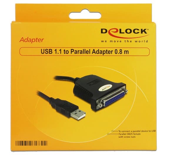 DeLOCK USB 1.1 parallel adapter parallella kablar 0,8 m