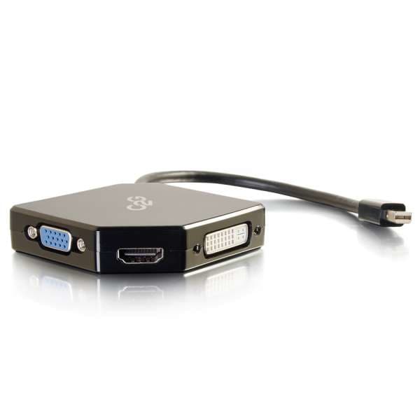 C2G 80929 videokabeladapter Mini DisplayPort VGA + HDMI + DVI Svart
