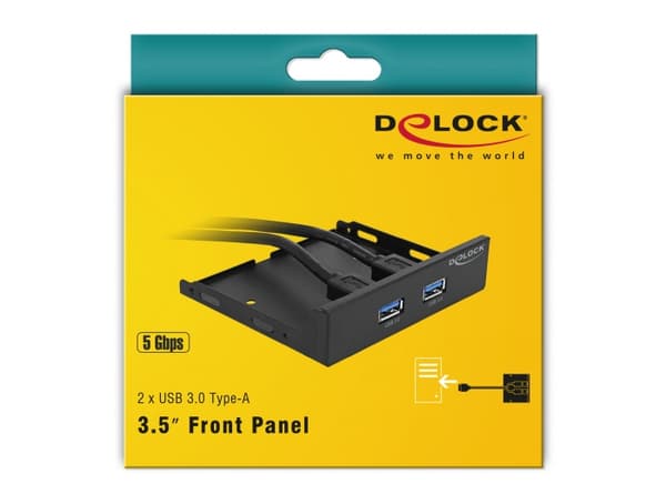 DeLOCK 63994 drive bay-paneler Svart